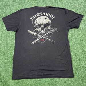 Zero Foxtrot Shirt Mens L Black Skeleton Skull Forsaken Graphic Distressed USA